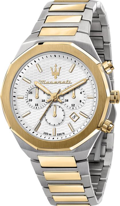 Maserati R8873642009 Stile Chronograph Herrenuhr 45mm 10ATM (Chronograph, 45 mm)