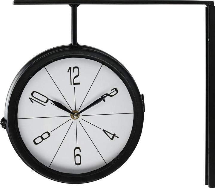 Produktbild Koopman Wanduhr im Bahnhofsuhr-Design, doppelseitig, Ø 20cm (20 cm)