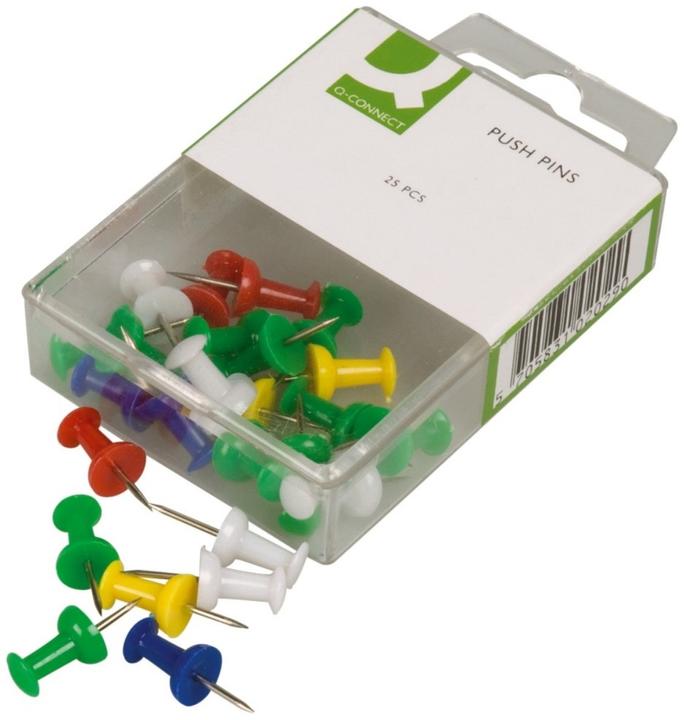 Actual product image Q-Connect Pinboard pins 25 pieces assorted (Bulletin board)