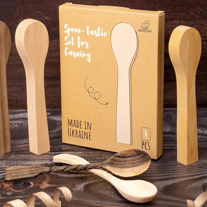 Actual product image Beaver Craft BeaverCraft Spoon Carving Blanks Kit, 4pcs