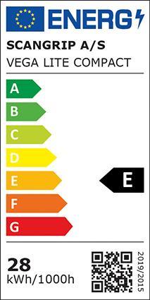 Energy Label Scangrip LED arbejdslampe 4000 lumen - VEGA LITE COMPACT. 1 ekstra udtag t/tilsl. af ekstra vaerktøj (4000 lm)