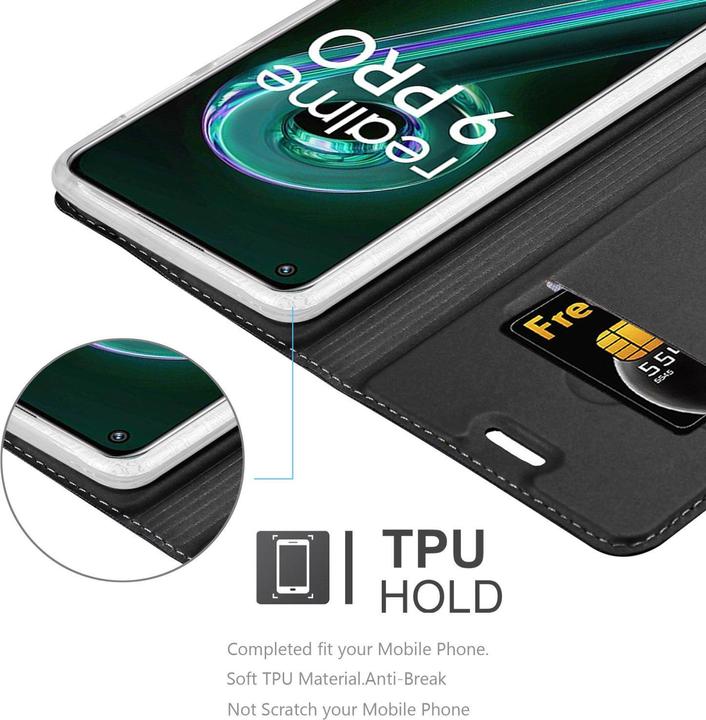 Produktbild Cadorabo Classy Book Hülle für Realme 9 5G / 9 PRO / V25 / Q5 / OnePlus Nord CE 2 LITE 5G (Realme 9 Pro+, Vivo V25, OnePlus Nord CE 2 Lite 5G)