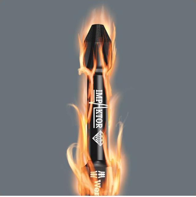 Actual product image Wera Bit IMPAKTOR DC T20 Length 25 mm 1/4 ″ C6.3 Impactor, DC (T20)