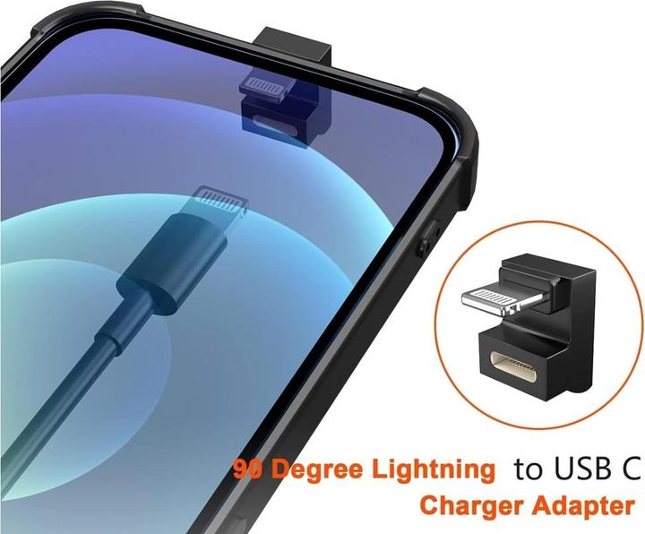 Image du produit PowerGuard USB-C zu Lightning 180 Grad Winkel U-Form Adapter (male/female) (Lightning)