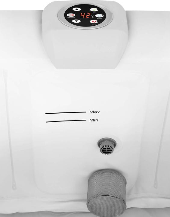 Actual product image Uniprodo Inflatable Hot Tub - 900 L - 6 people - 130 nozzles - black/white (6 pers.)