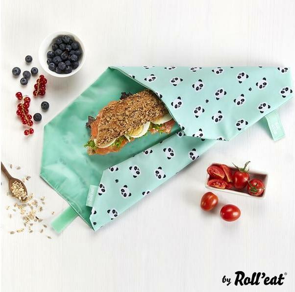 Actual product image Roll'Eat Lunch bag BocnRoll Animals Mint, Panda