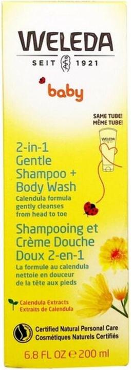 Produktbild Weleda Baby Calendula Shampoo And Body Wash (200 ml, Flüssiges Shampoo)