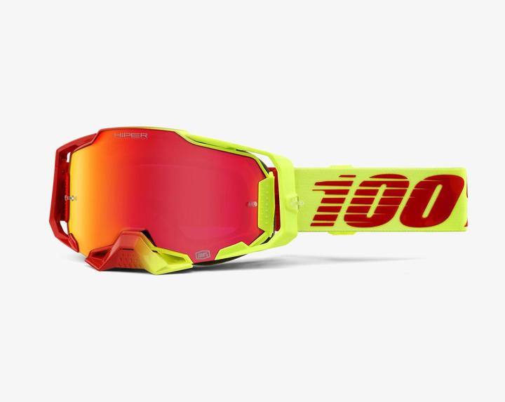 Actual product image 100% Armega HIPER Goggle Solaris - Mirror Red (Red, Yellow, Mirror Red)