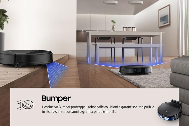 Immagine prodotto Samsung VR05R5050WK aspirapolvere robot Senza sacchetto Nero 0,2 L (Aspirazione robotica)
