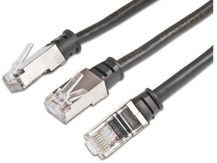 Actual product image Wirewin Outdoor patch cable: 5m, black (U/FTP, F/UTP, CAT5e, 5 m)