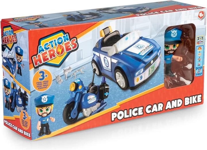 Produktbild Famosa Action Heroes - Police Cars and Motorcycles