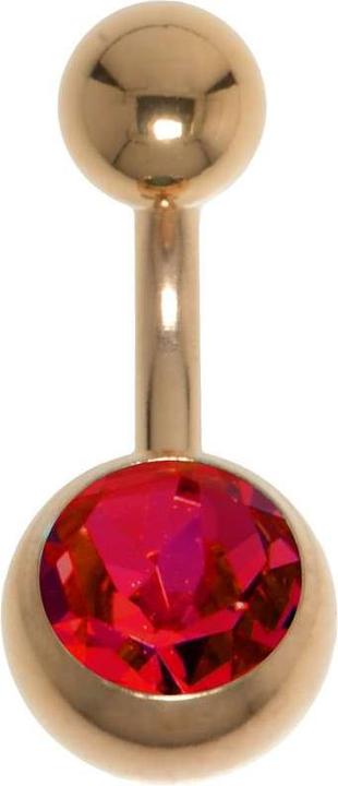Image du produit Bijouteria Piercing nombril (Acier chirurgical 316L, Revêtement PVD (couleur or), Cristal Premium)