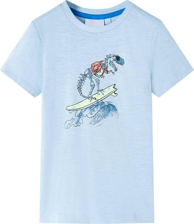 VidaXL Kinder-T-Shirt Hellblau 104,Material: 100 % Baumwolle,Farbe (104)
