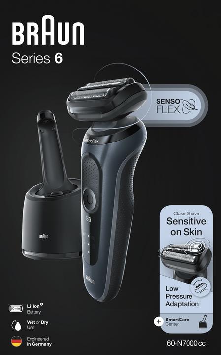 Produktbild Braun Series 6 60-N7000cc Elektrorasierer mit Reinigungsstation