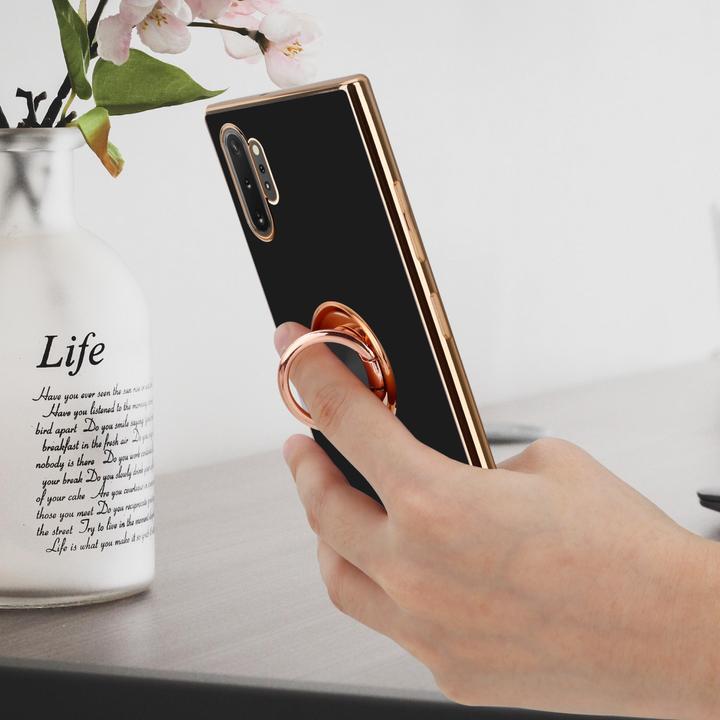 Image du produit Cadorabo Etui pour Samsung Galaxy NOTE 10 PLUS en TPU avec protection de l'appareil photo et anneau LM089 (Samsung Galaxy Note 10 Plus)