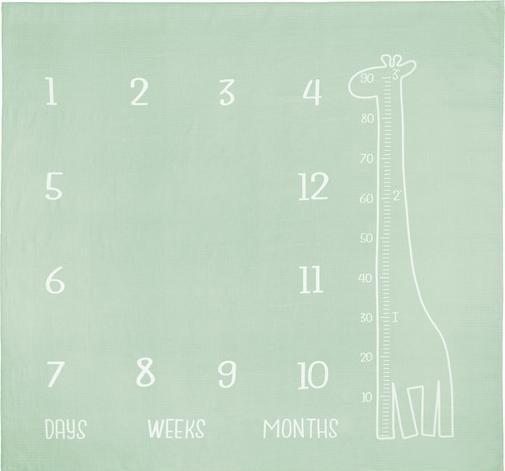 Actual product image Sensillo MUSTELIN MAT FOR PHOTOS GIRAFFE MINT 120x120 (120 x 120 cm)
