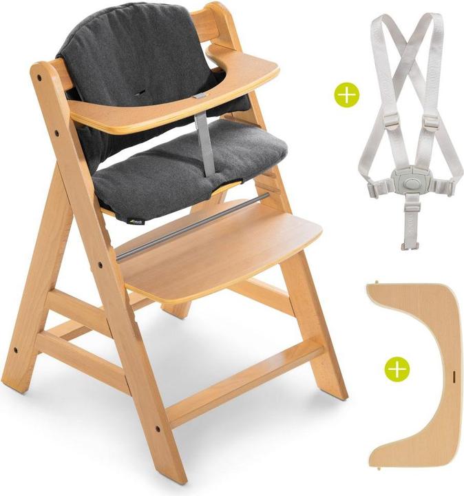 Actual product image Hauck Highchairs Highchair Alpha Plus Natural - in economy set incl. (Highchair)