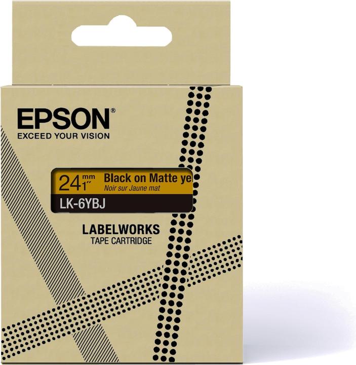 Epson Matte Yellow/Black 24mm LK-6YBJ (2.40 cm, Yellow)
