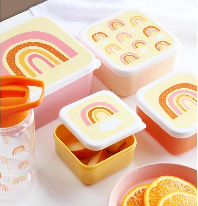 Immagine prodotto A Little Lovely Company ALLC Scatola per il pranzo e lo spuntino Rainbow SBSERA41