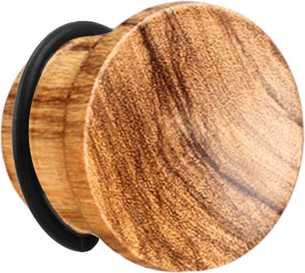 Image du produit Star Piercing Flared Plug en bois d'olivier avec joint torique (Organique, sans laiton)