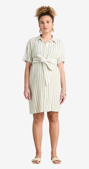 Image du produit Envie de Fraise Robe chemise de grossesse et d'allaitement à larges rayures (42)