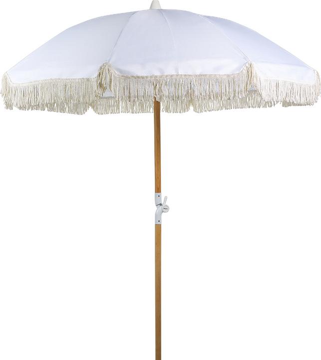 Immagine prodotto Beliani Ombrellone ⌀ 150 cm bianco con mantovana MONDELLO (1.50 m)