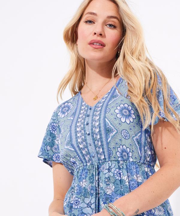Actual product image Joe Browns Floral Border Tie-Waist Tunic (36)