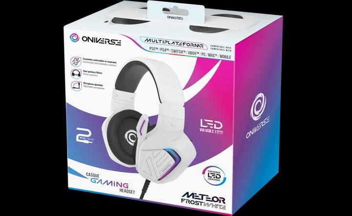 Actual product image Oniverse Gaming Headset Meteor - Frost White (Cable)
