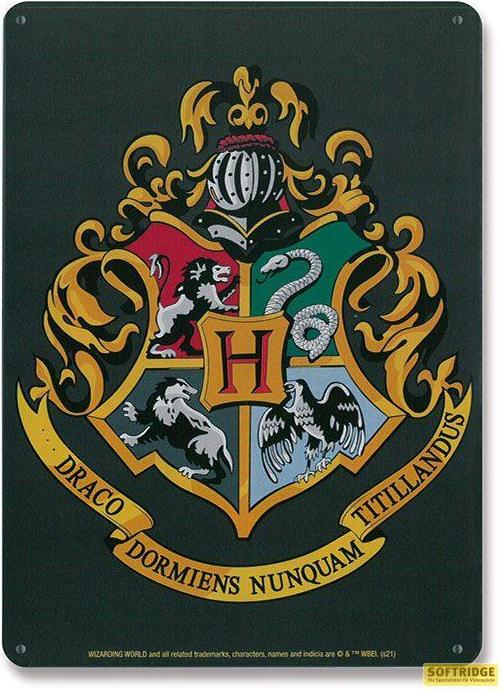 Immagine prodotto Softridge Harry Potter panneau métal logo Hogwarts 15 x 21 cm (20 x 30 cm)