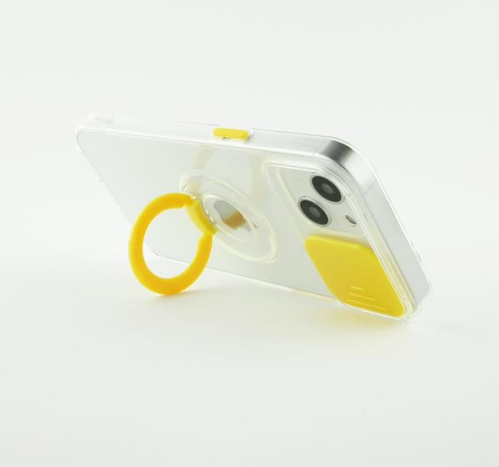 Actual product image PhoneLook Coque Caméra clapet avec anneau jaune (Apple iPhone 14 Plus)
