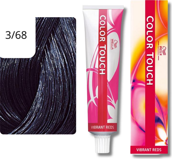 Actual product image Wella Color Touch Vibrant Reds (3/68 dark brown violet pearl)