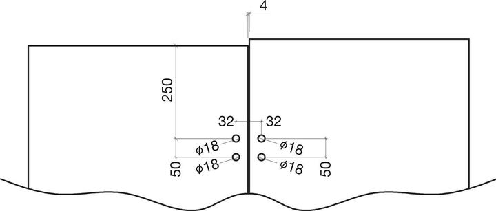 Actual product image Sentiotec Sauna glass door hinge DH-GG-A stainless steel, angular, glass - glass