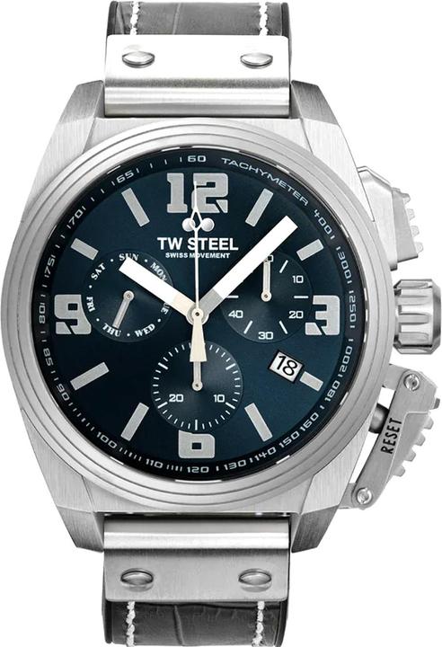 Produktbild TW-Steel TW1114 Canteen Herren Chronograph 46mm 10ATM (Chronograph, 46 mm)