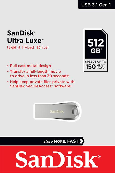 Actual product image SanDisk Ultra Luxe (512 GB, USB-A)