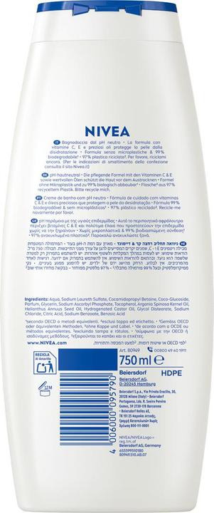 Immagine prodotto NIVEA Care Diamond Care Bath Fl 750ml (498.67 ml, Bagnoschiuma)