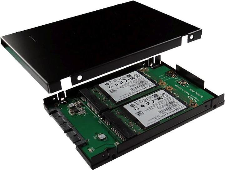 Actual product image Exsys EX-3683 SSD enclosure 2.5" Black Storage Enclosure