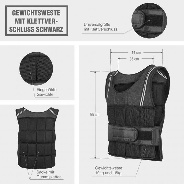 Immagine prodotto Gorilla Sports Gilet di peso (1 x 18 kg)