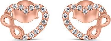 Image du produit Brilio Silver - Charm boucles d'oreilles coeur plaqué or EA359R