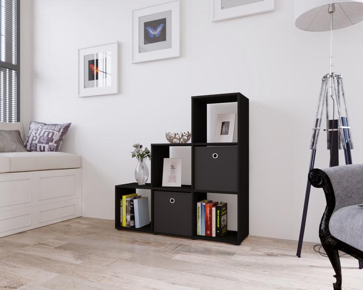 Actual product image VCM Wood stand staircase shelf 6 compartments Nitas (108 x 29 x 105 cm)