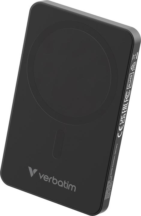 Actual product image Verbatim Charge 'n' Go Essentials Power Bank Magnetic Wireless 5000mAh Black (5000 mAh, 20 W, 18.50 Wh)