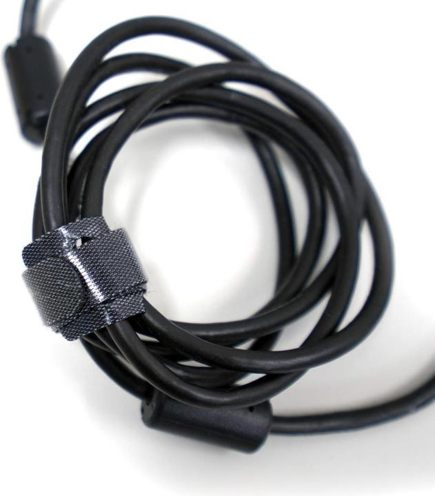 Produktbild Televes KBL Nylonklettband 10er-Pack schwarz -Logo B15/L250mm (Klettkabelbinder, 250 mm, 10 Stk.)