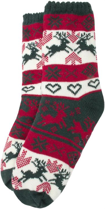 Actual product image Normani Knitted cuddly socks with Norwegian motif and ABS (Single pack, 35 - 41)