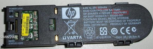 Produktbild HPE Battery Pack W. Cache (1 Zellen, 650 mAh)
