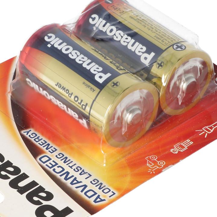Actual product image Panasonic Pro Power Baby C LR14 Alkaline Battery in Blister of 2 (2 pcs., R14)