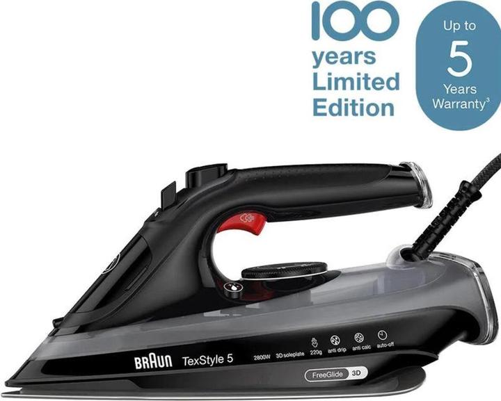 Produktbild Braun TexStyle 5 SI 5088 BK Trocken- & Dampfbügeleisen EloxalPlus soleplate (2800 W, 220 g/min)