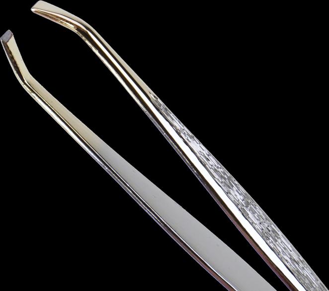 Produktbild Nippes Pinzette abgewinkelt, vergoldete Spitze, 9SGP