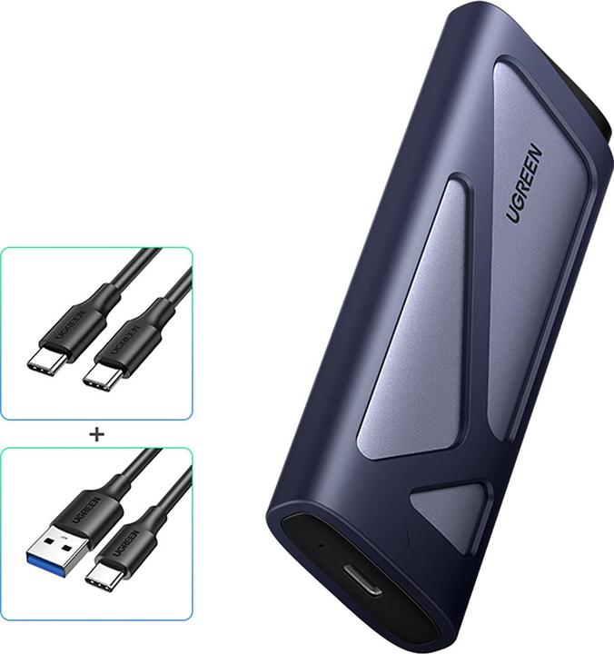 Actual product image Ugreen Enclosure SSD M.2 NVMe/SATA CM767 2TB USB-C 3.1 G (M.2 2230, M.2 2240, M.2 2260, M.2 2280)