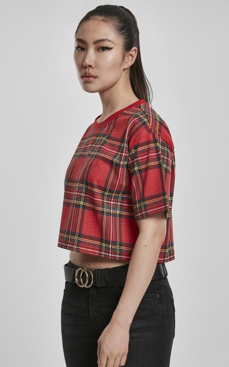 Produktbild Urban Classics Ladies AOP Tartan Short Oversized Tee (XS)
