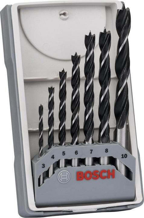 Immagine prodotto Bosch Professional Zubehör Set di trapani per legno PRO. 7 pezzi. (8 mm, 10 mm, 4 mm, 3 mm, 5 mm, 6 mm, 7 mm)