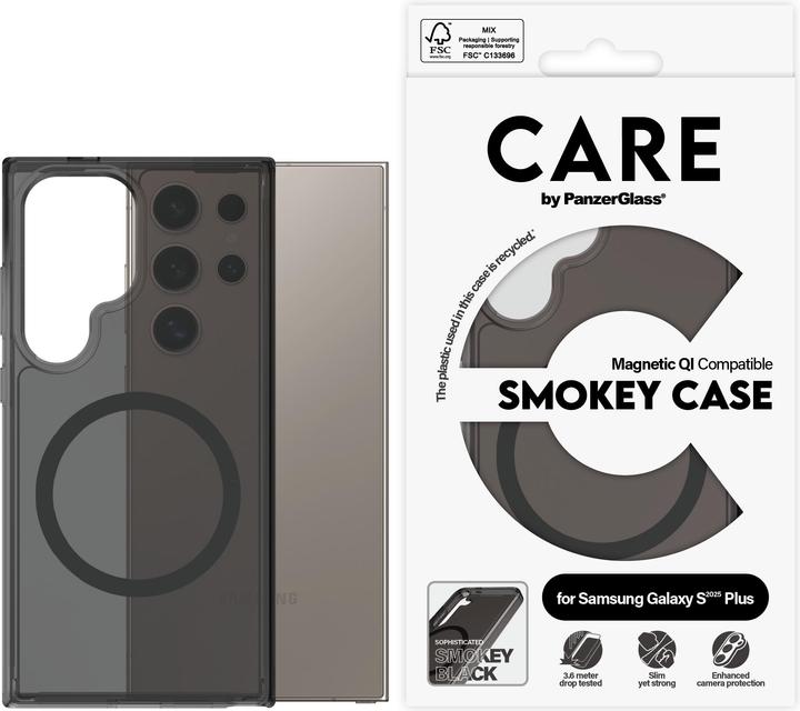 Actual product image PanzerGlass CARE by ® Flagship Case Urban Combat Smokey w. Black Qi Compatible Samsung Galaxy S 2025 (Samsung Galaxy S25 Ultra)